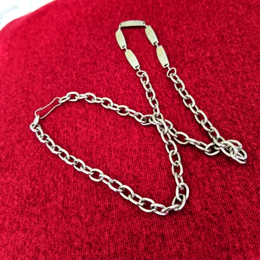 SHINY STAINLESS STEEL CABLE CHAIN NECKLACE